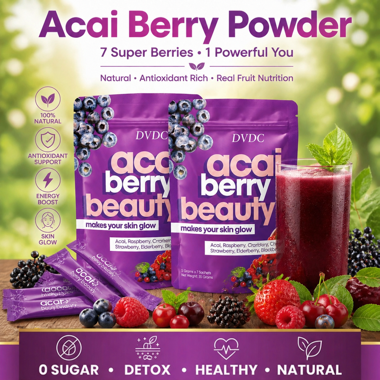 DVDC Acai Berry Powder 7Pcs/pack