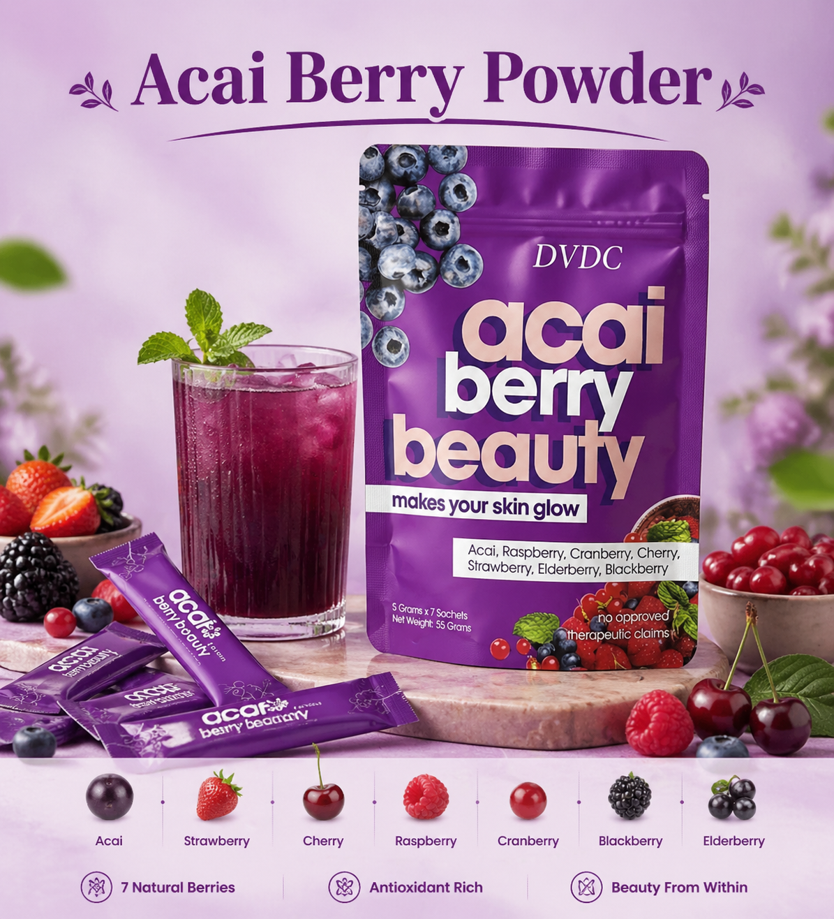 Acai Berry Powder Pack